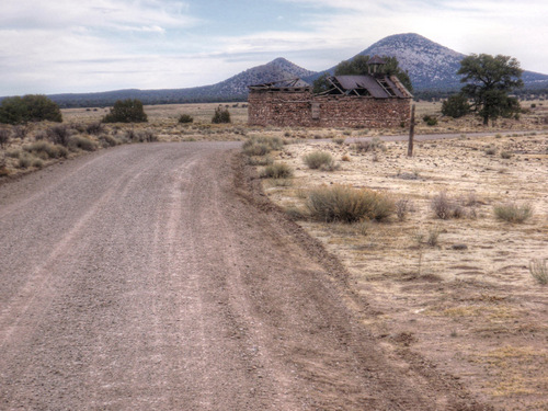 This old stone and mortar structure may have been a school.